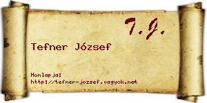 Tefner József névjegykártya
