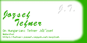 jozsef tefner business card